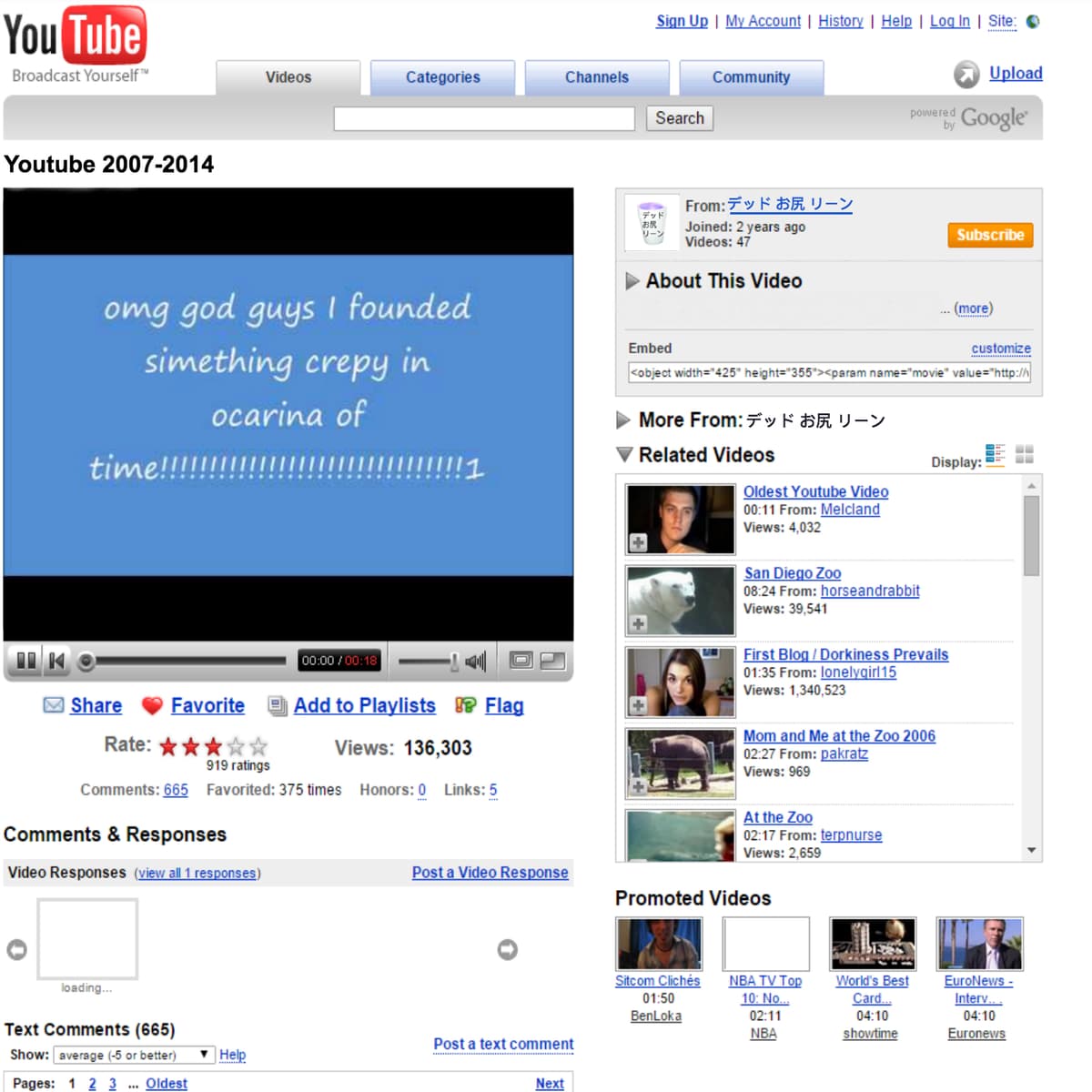 Youtube 2007-2014