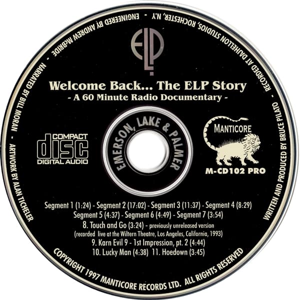 Welcome Back… The ELP Story – A 60 Minute Radio Documentary –