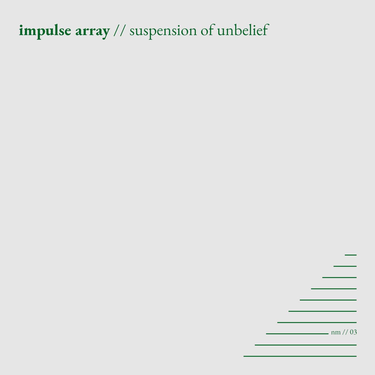 Suspension of Unbelief
