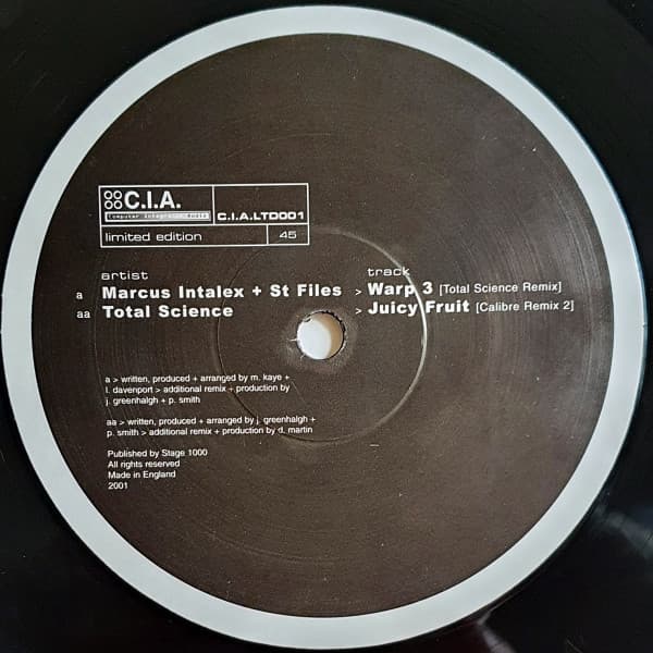 Warp 3 (Total Science remix) / Juicy Fruit (Calibre remix 2)
