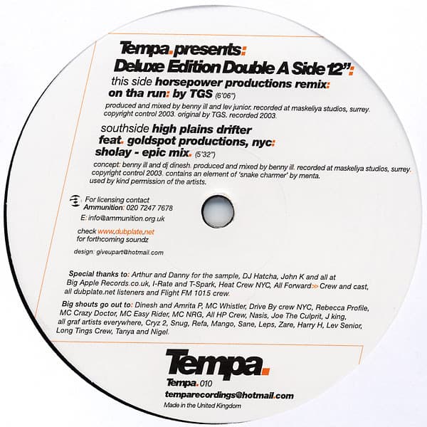 Tempa Presents: Deluxe Edition Double A Side 12"