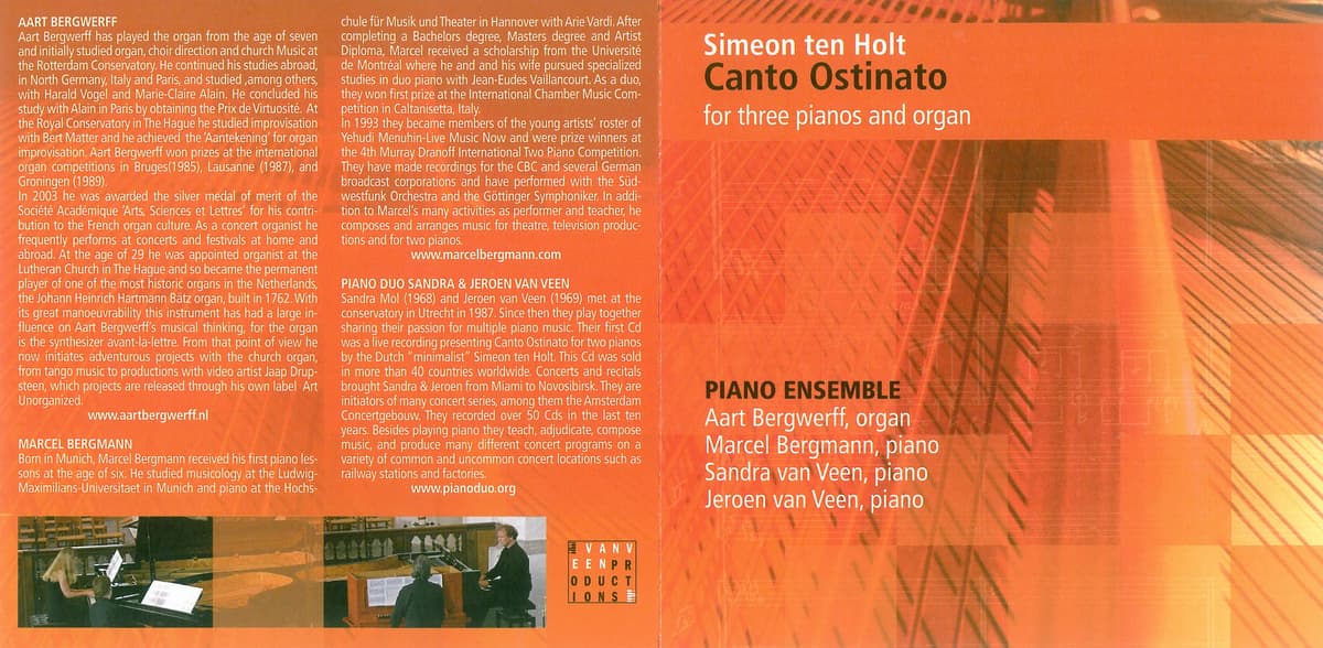 Canto Ostinato for Three Pianos and Organ