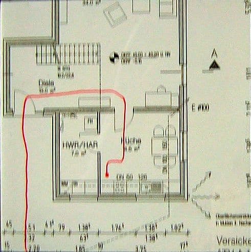 Wegbeschreibung zum Kühlschrank