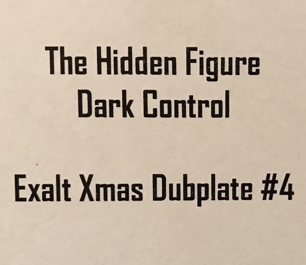 Dark Control