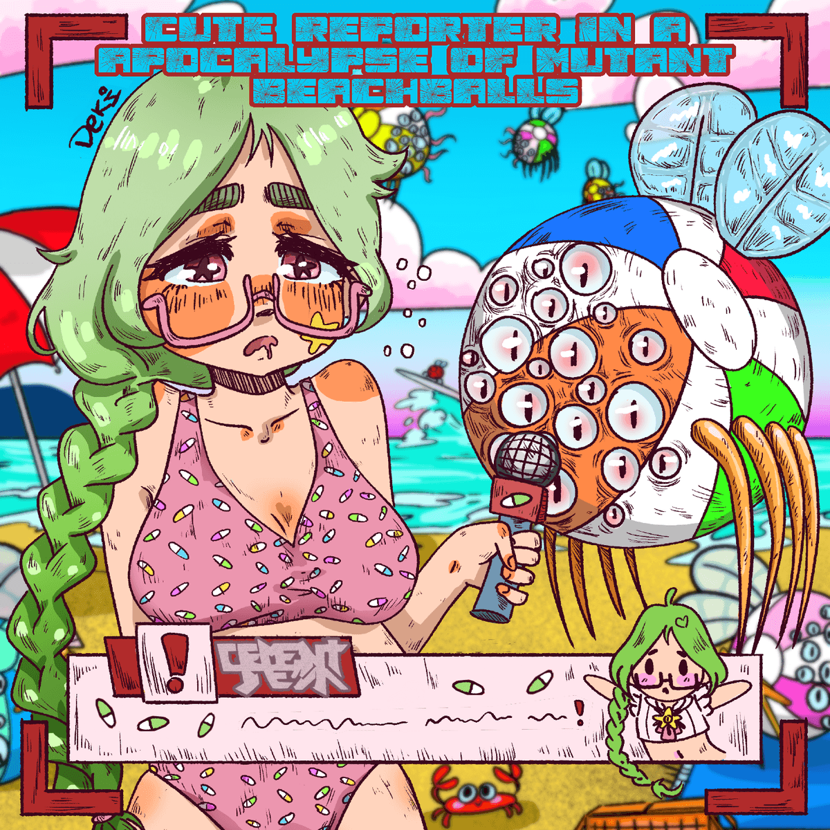 Cute Reporter In A Apocalypse Of Mutant Beachballs
