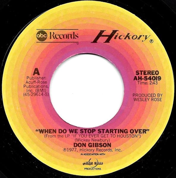 When Do We Stop Starting Over