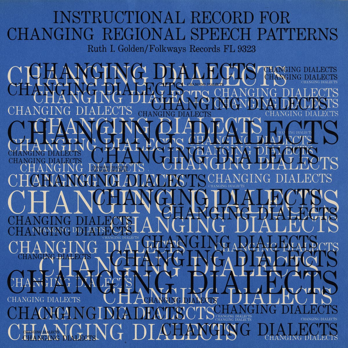 Instructional Record for Changing Regional Speech Patterns