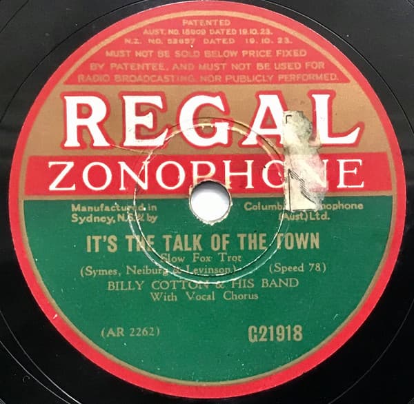 It’s the Talk of the Town / He Was a Handsome Young Soldier