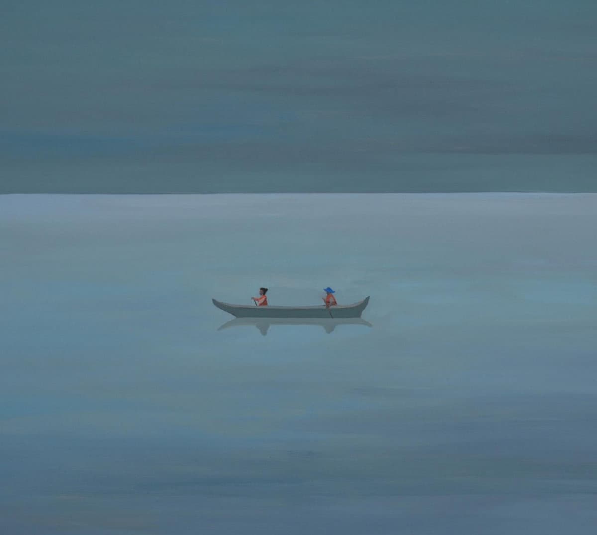 floating by