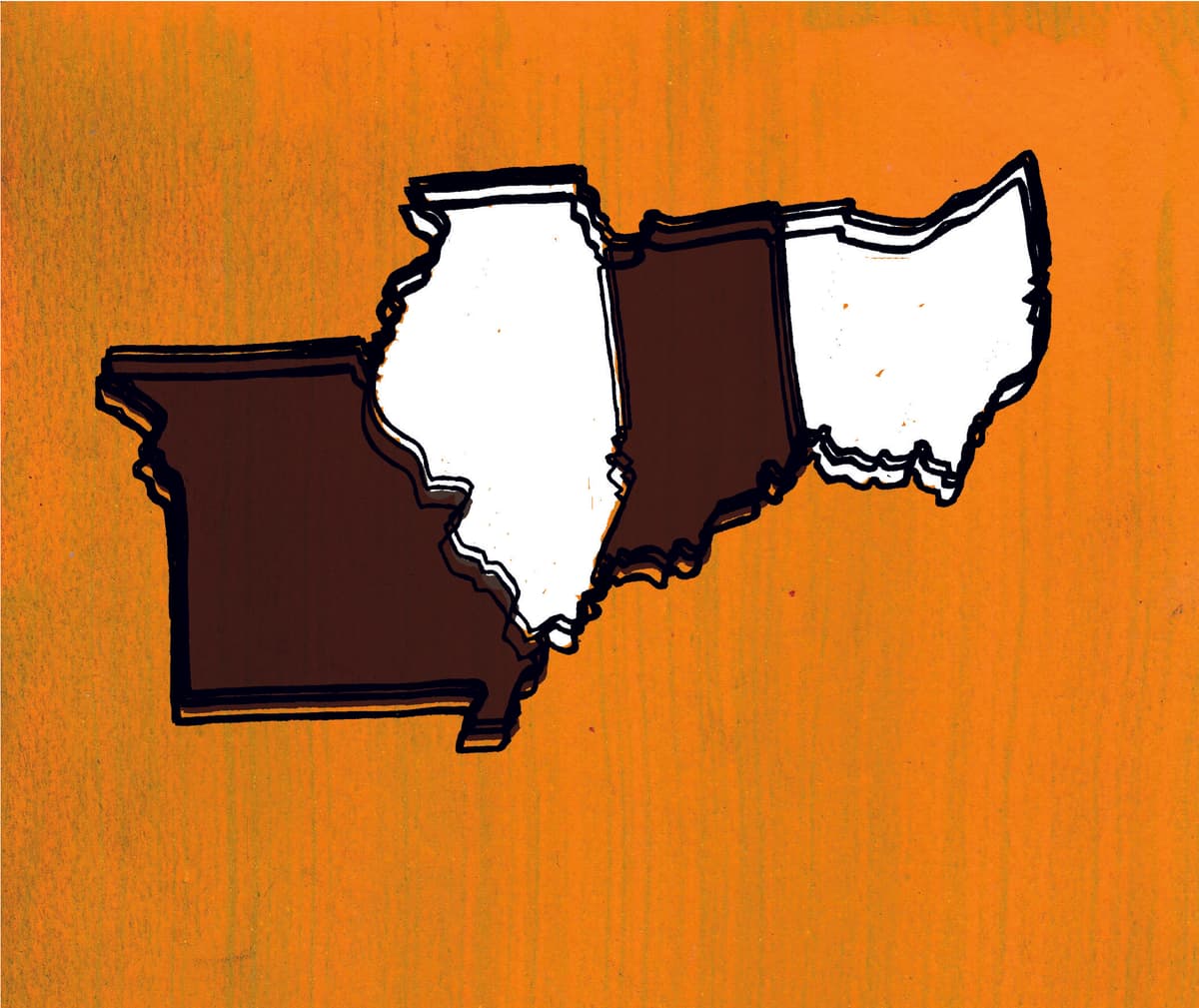 "Sordid States" 6 way split 7"