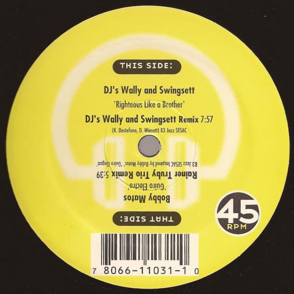 Righteous Like a Brother (DJ's Wally & Swingsett remix) / Guiro Electro (Rainer Trüby Trio remix)