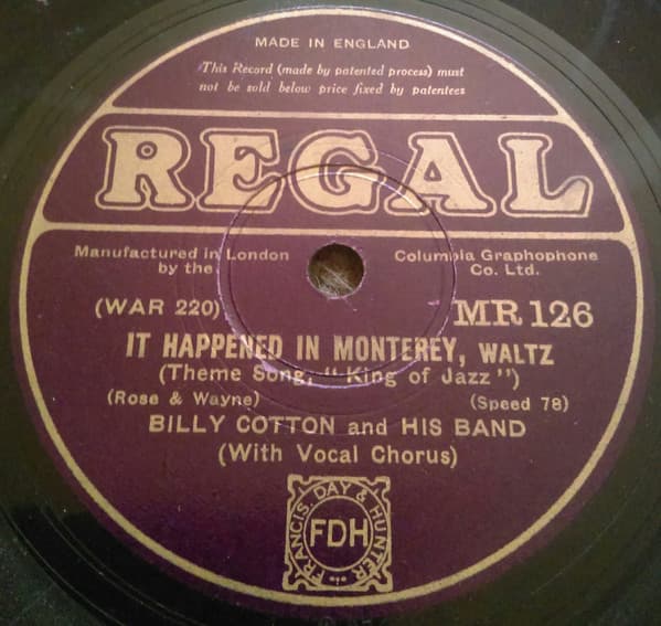It Happened in Monterey / Song of the Dawn